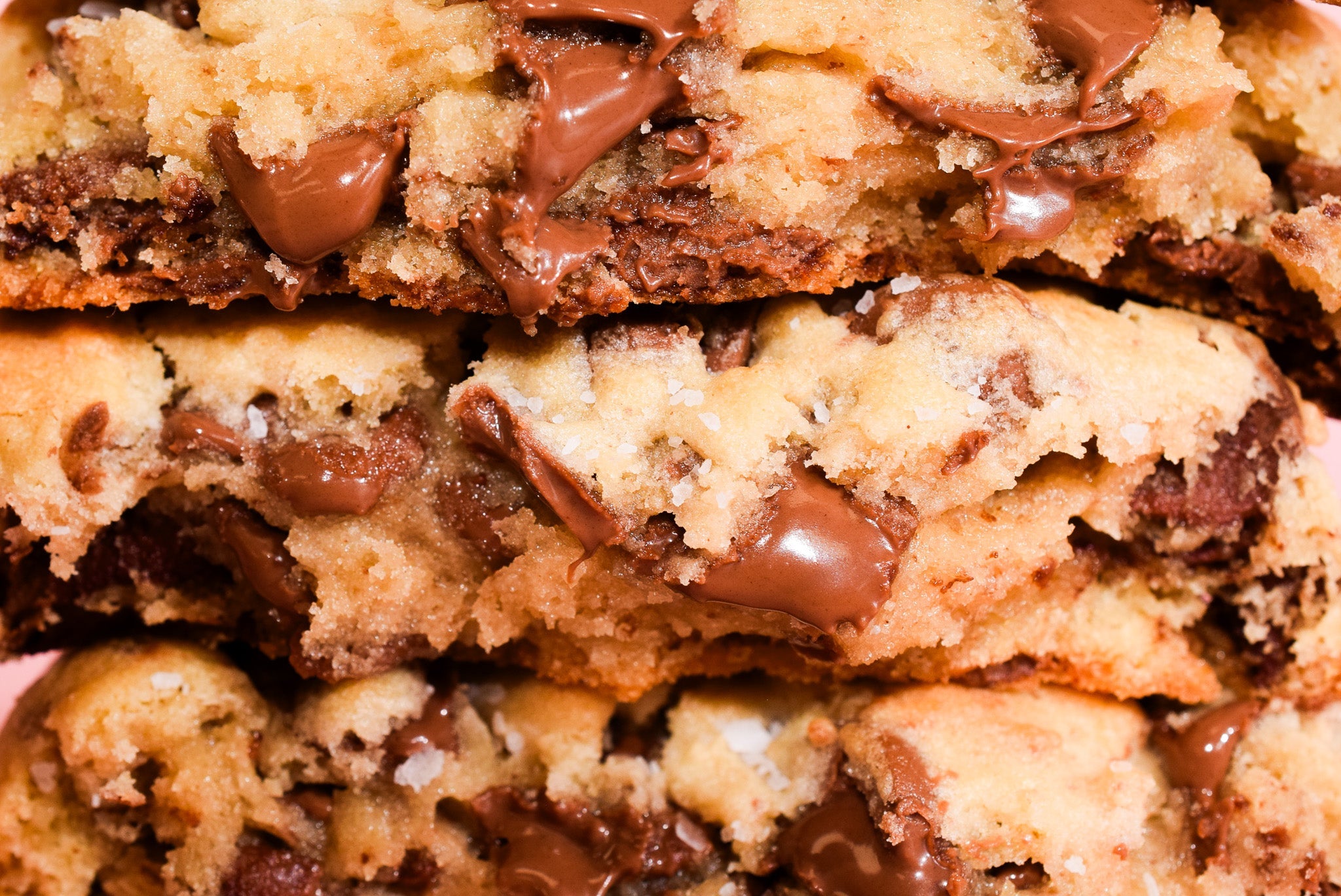 A close up image of our Texas Chocolate Chip Cookie