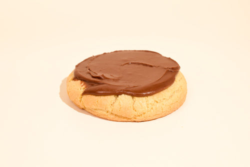 Keksi Boston Cream Pie stuffed cookie topped with chocolate ganache