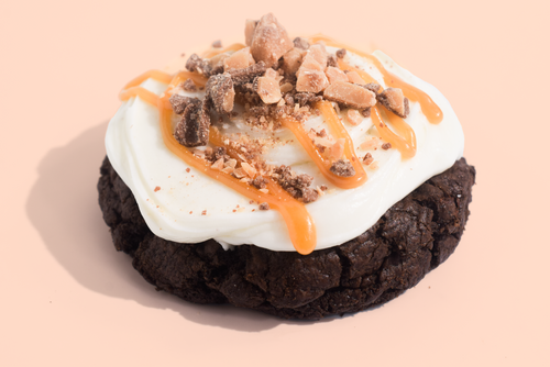 An image of a Better Than Sex Cookie on a cream background.