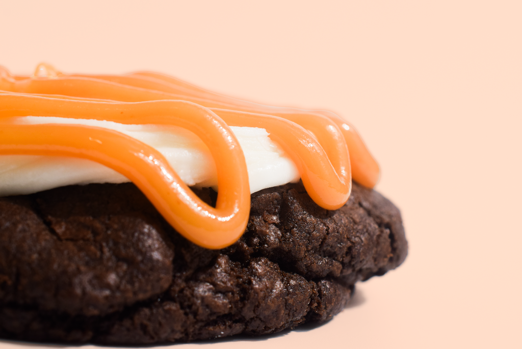 An image of a Better Than Sex Cookie on a cream background.