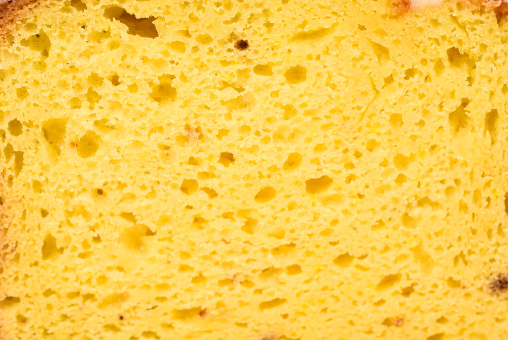 A close up the Keksi Lemon Loaf.